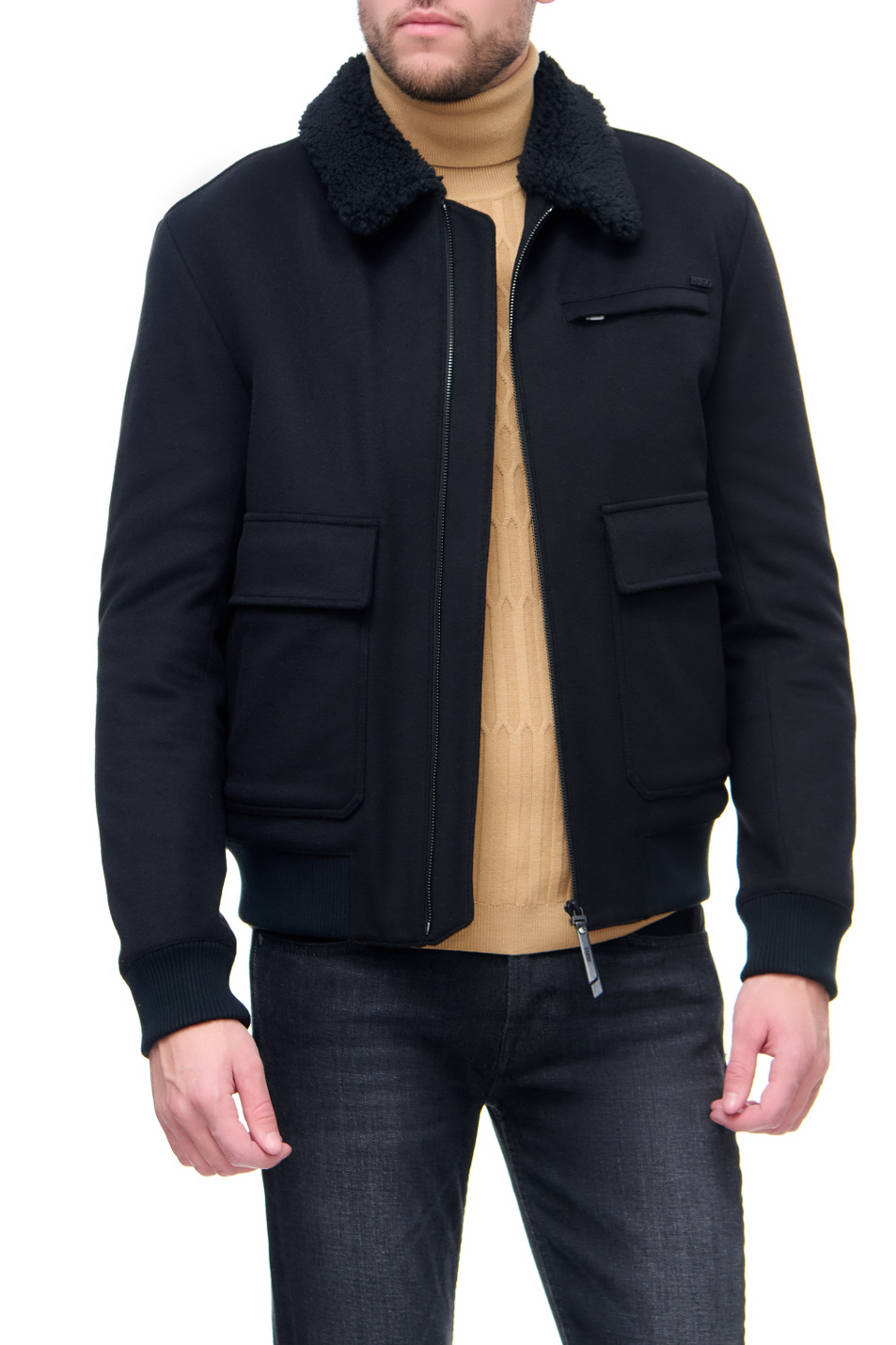 HUGO Куртка из смесовой шерсти с накладными карманами (цвет ), артикул 50456659 | Фото 1