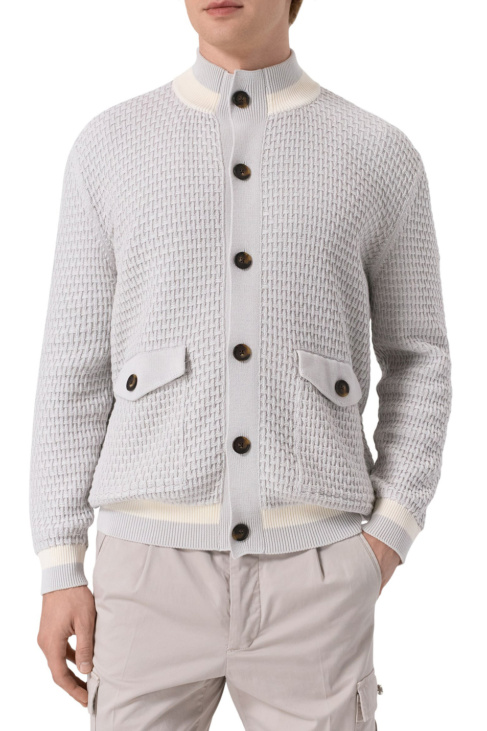 Мужской Kiton Кардиган из хлопка (цвет ), артикул UMK06550300D | Фото 4