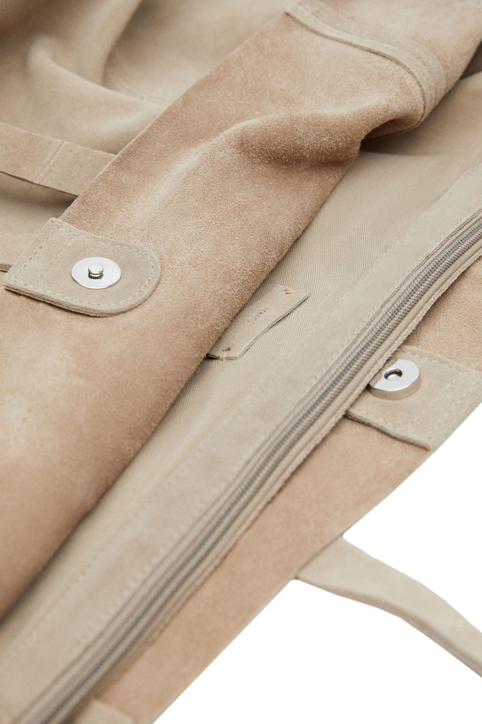 Сумка-шоппер FRAN из замшевой кожи|Основной цвет:Кремовый Женский Mango Сумка-шоппер FRAN из замшевой кожи (цвет ), артикул 37010370 | Фото 4