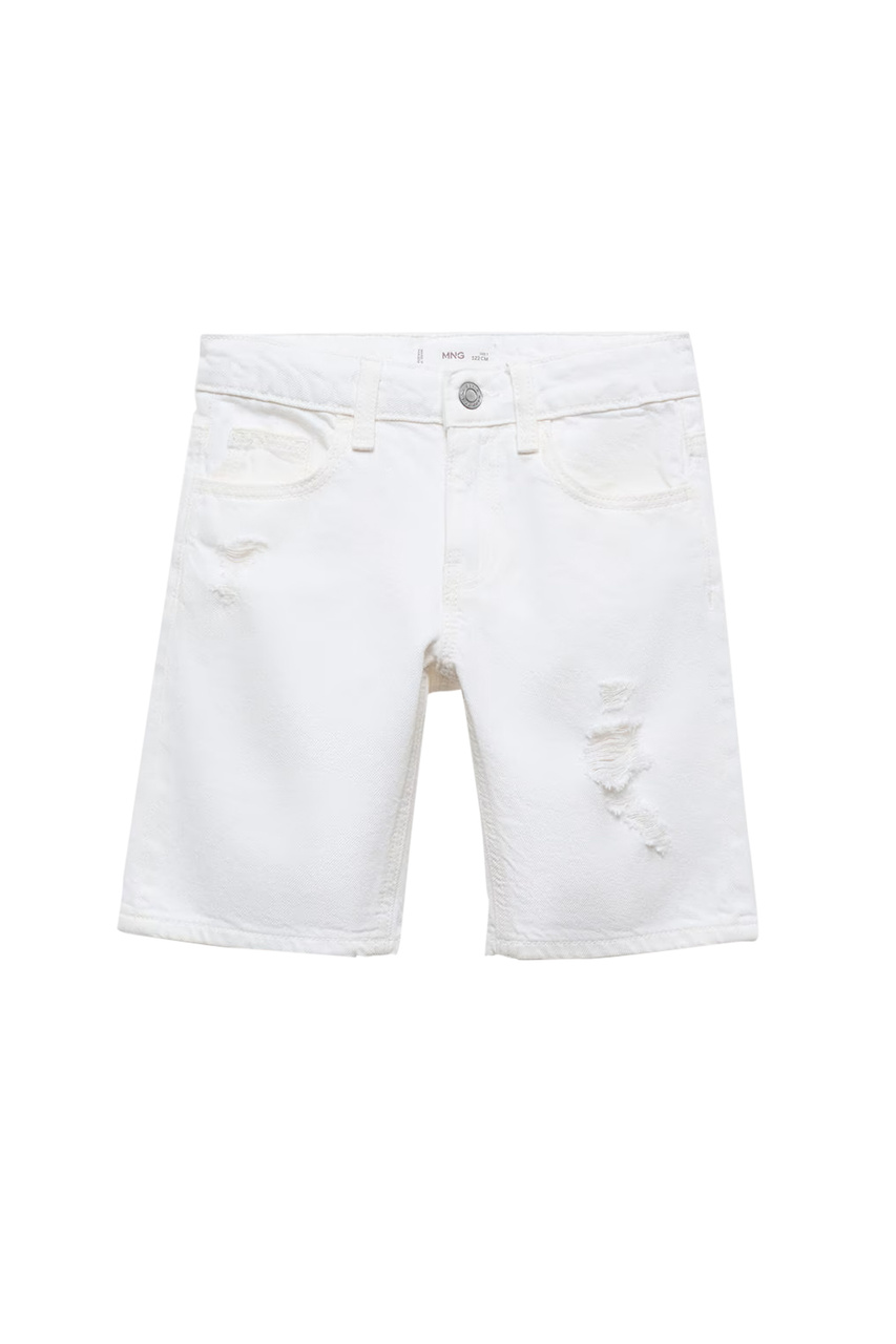 Шорты MARTIN джинсовые из натурального хлопка|Основной цвет:Белый|Артикул:67097703 | Фото 1
