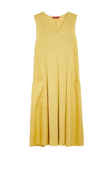Платье DANDISMO из чистого льна|Основной цвет:Желтый|Артикул:66219521 | Фото 1