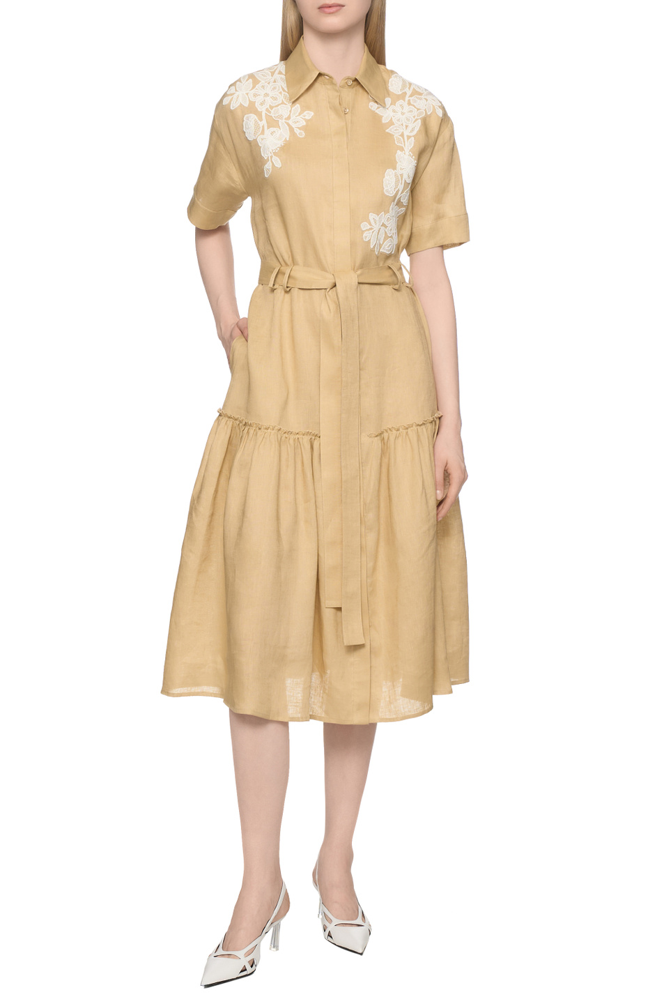 Женский Ermanno Firenze Платье с вышивкой (цвет ), артикул D48EQ060CCET6 | Фото 3