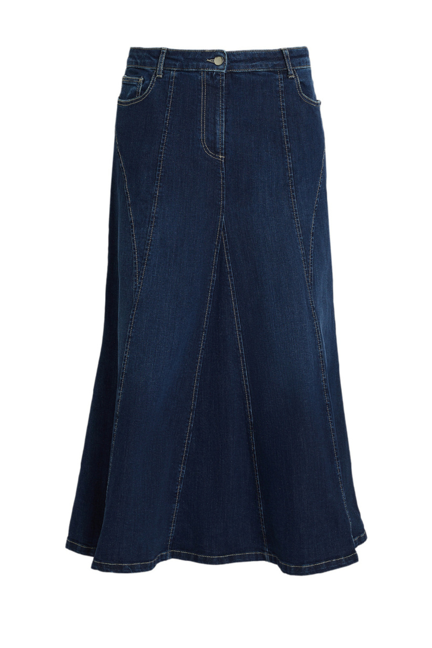 Юбка джинсовая ACLINE из эластичного хлопка|Основной цвет:Синий|Артикул:2413101131 | Фото 1