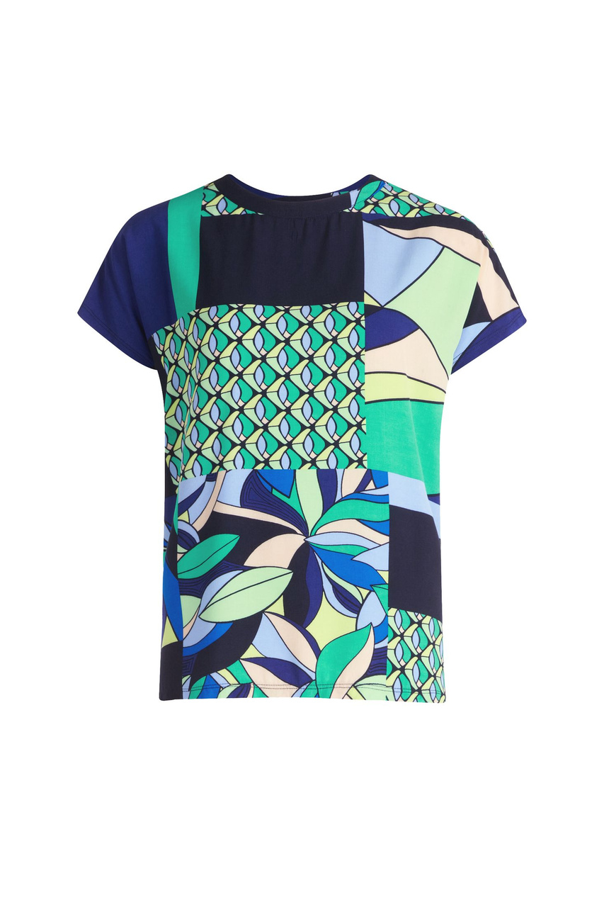 Блузка с принтом|Основной цвет:Разноцветный|Артикул:2039/2491 | Фото 1