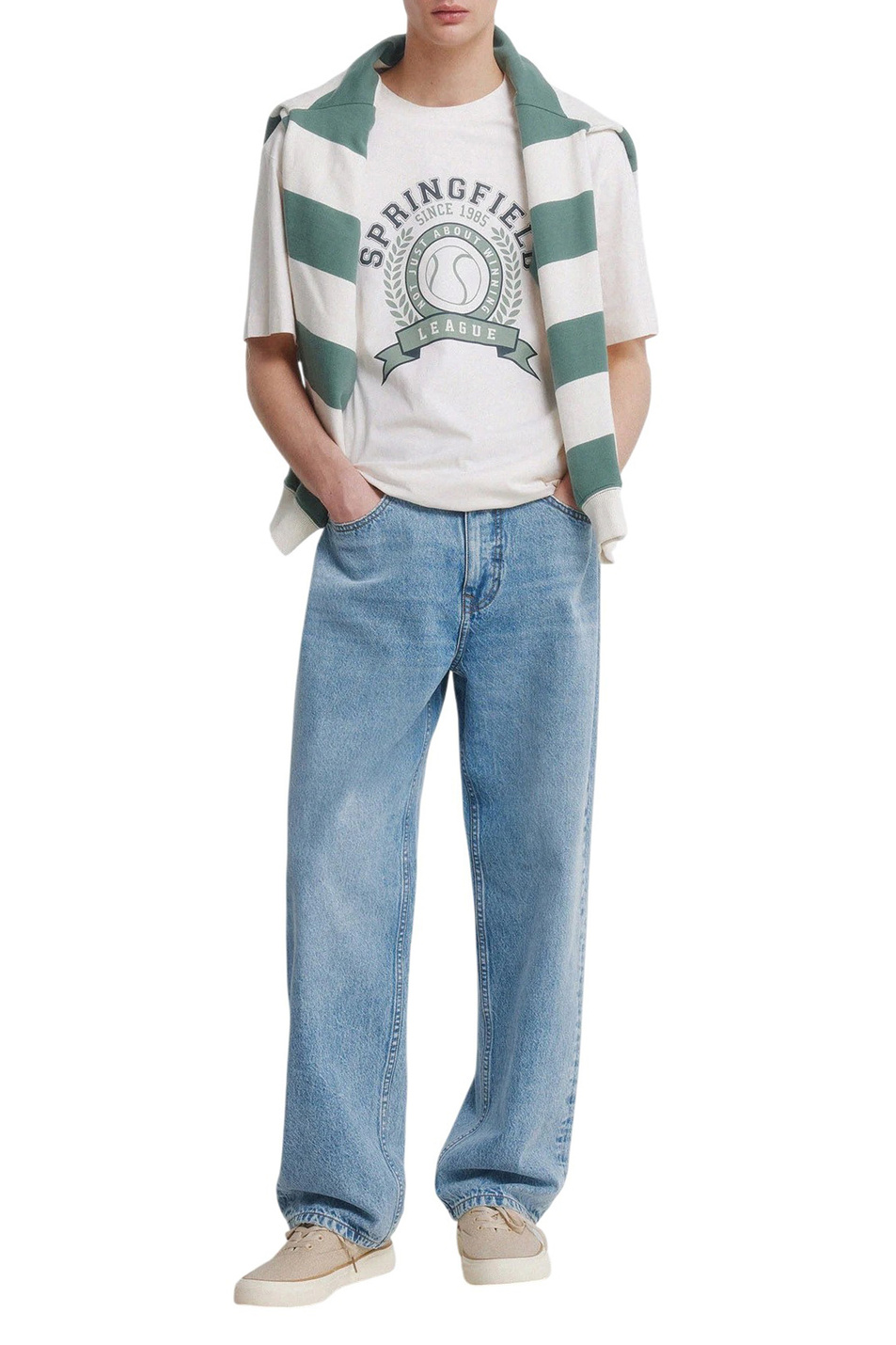 Мужской Springfield Футболка из хлопка (цвет ), артикул 0243382 | Фото 2