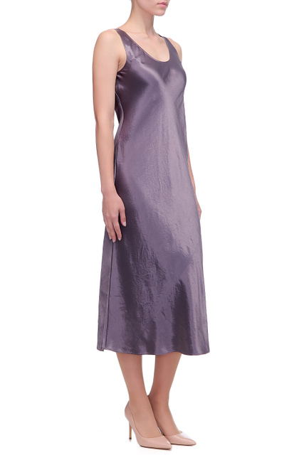 Атласное платье TALETE на широких бретелях|Основной цвет:Фиолетовый|Артикул:32260116 | Фото 2