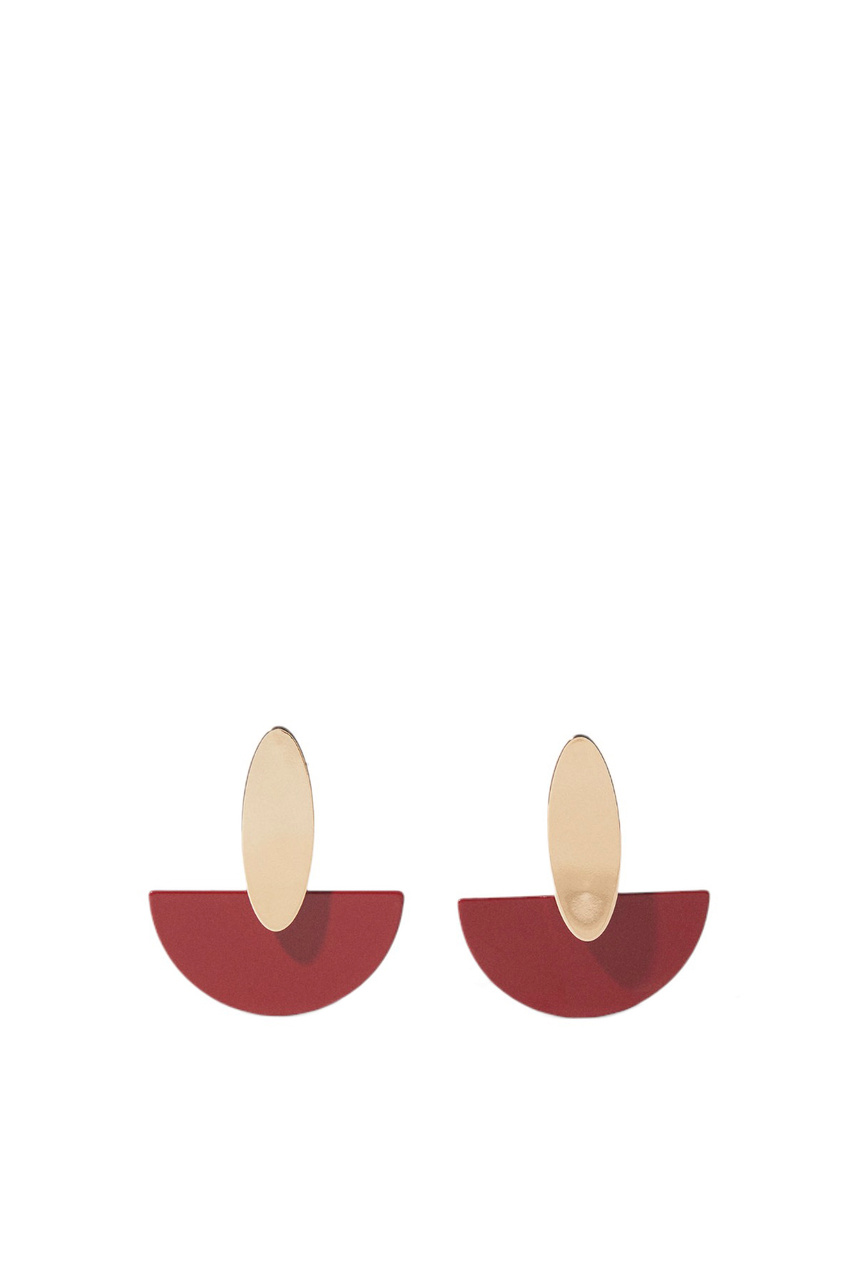 Серьги со смолой|Основной цвет:Красный|Артикул:212586 | Фото 1