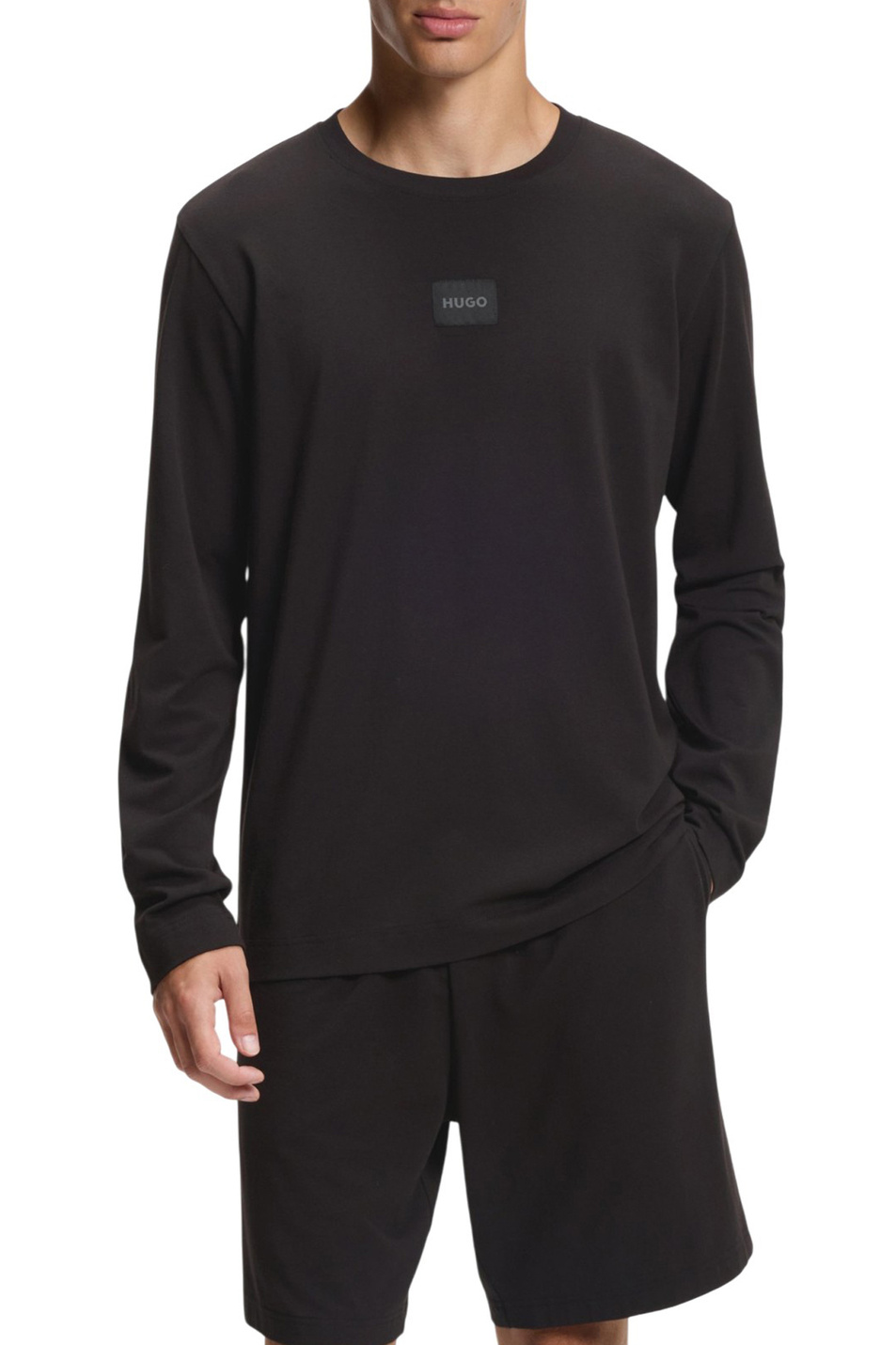 Мужской HUGO Лонгслив с логотипом (цвет ), артикул 50556794 | Фото 3