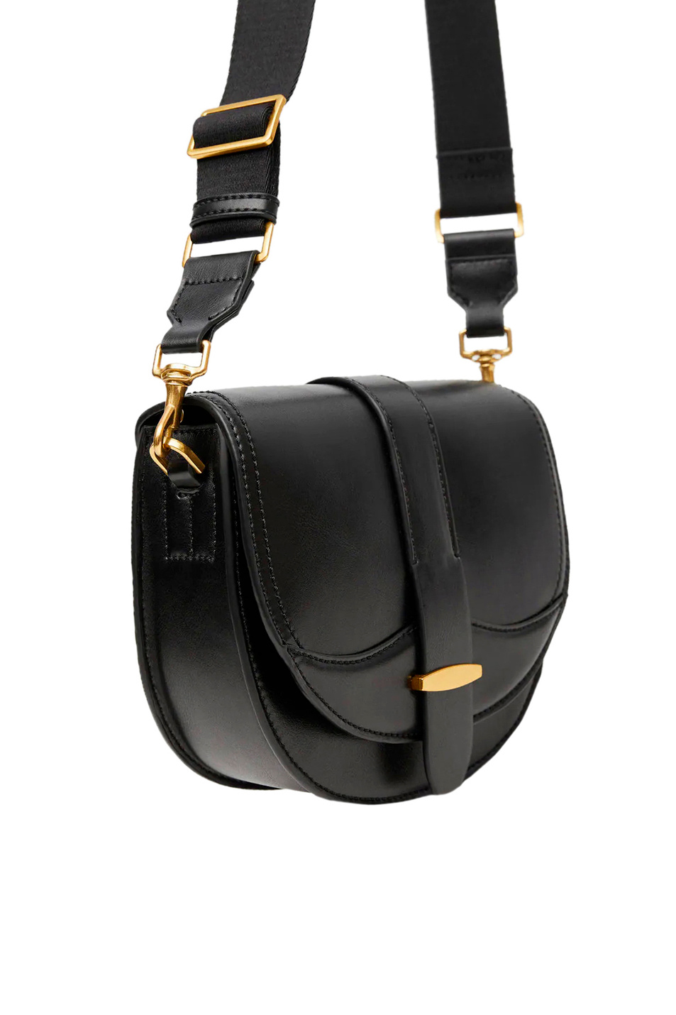 Сумка PENG через плечо с клапаном|Основной цвет:Черный Женский Mango Сумка PENG через плечо с клапаном (цвет ), артикул 27044391 | Фото 2