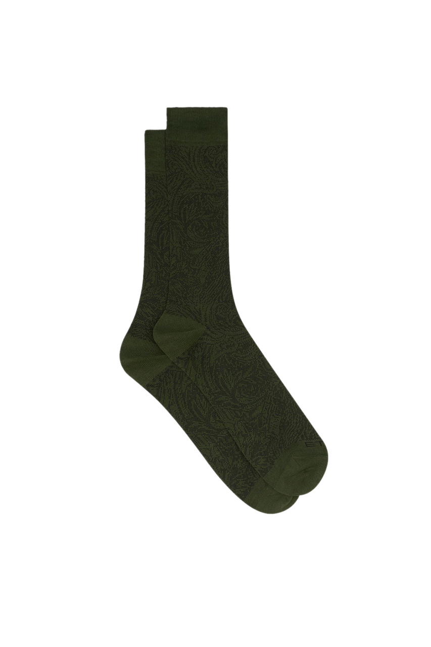 Носки с принтом|Основной цвет:Зеленый|Артикул:MAVA0001AC141S9890 | Фото 1