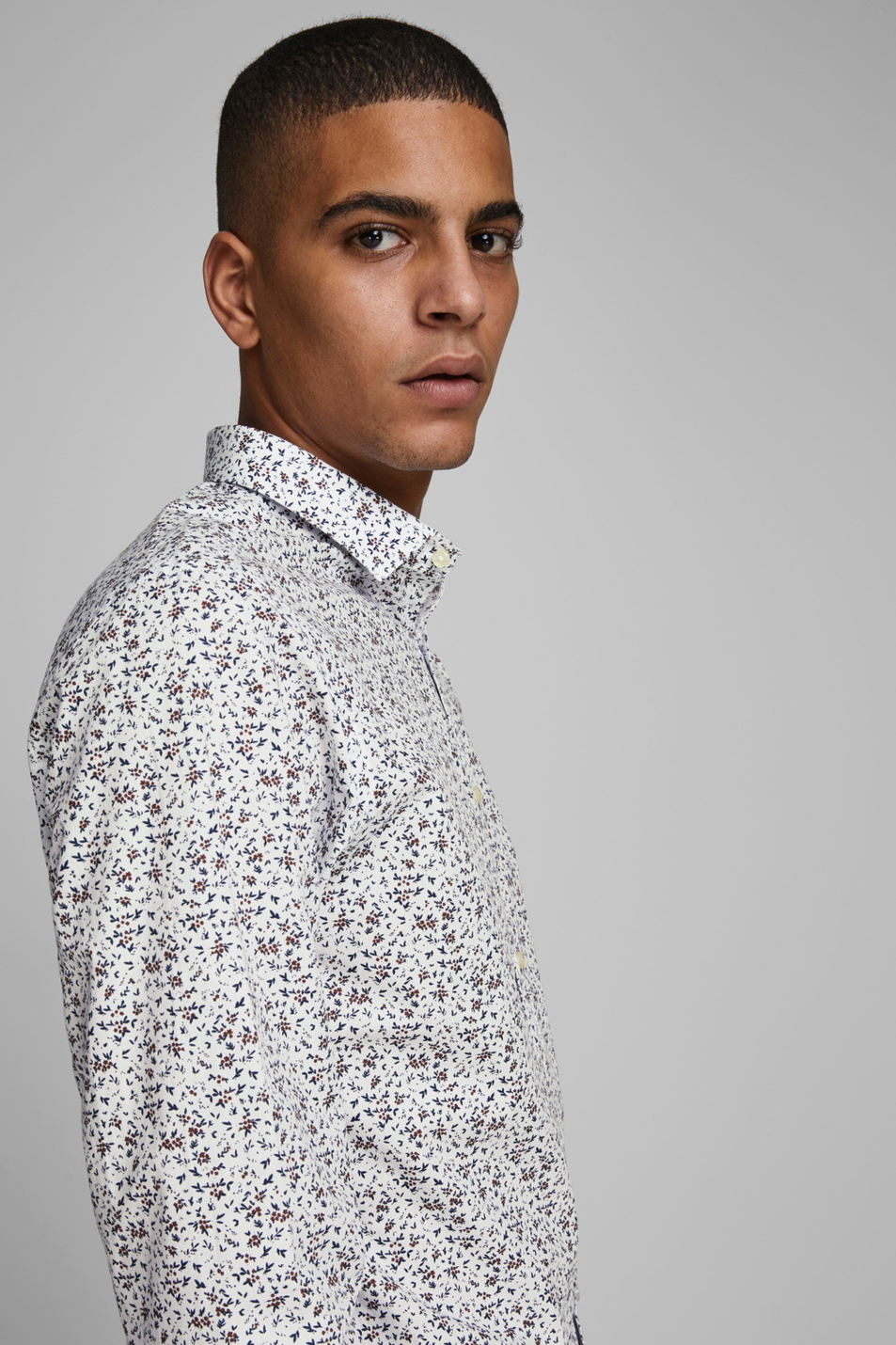 Мужской Jack & Jones Рубашка с цветочным принтом (цвет ), артикул 12168452 | Фото 8