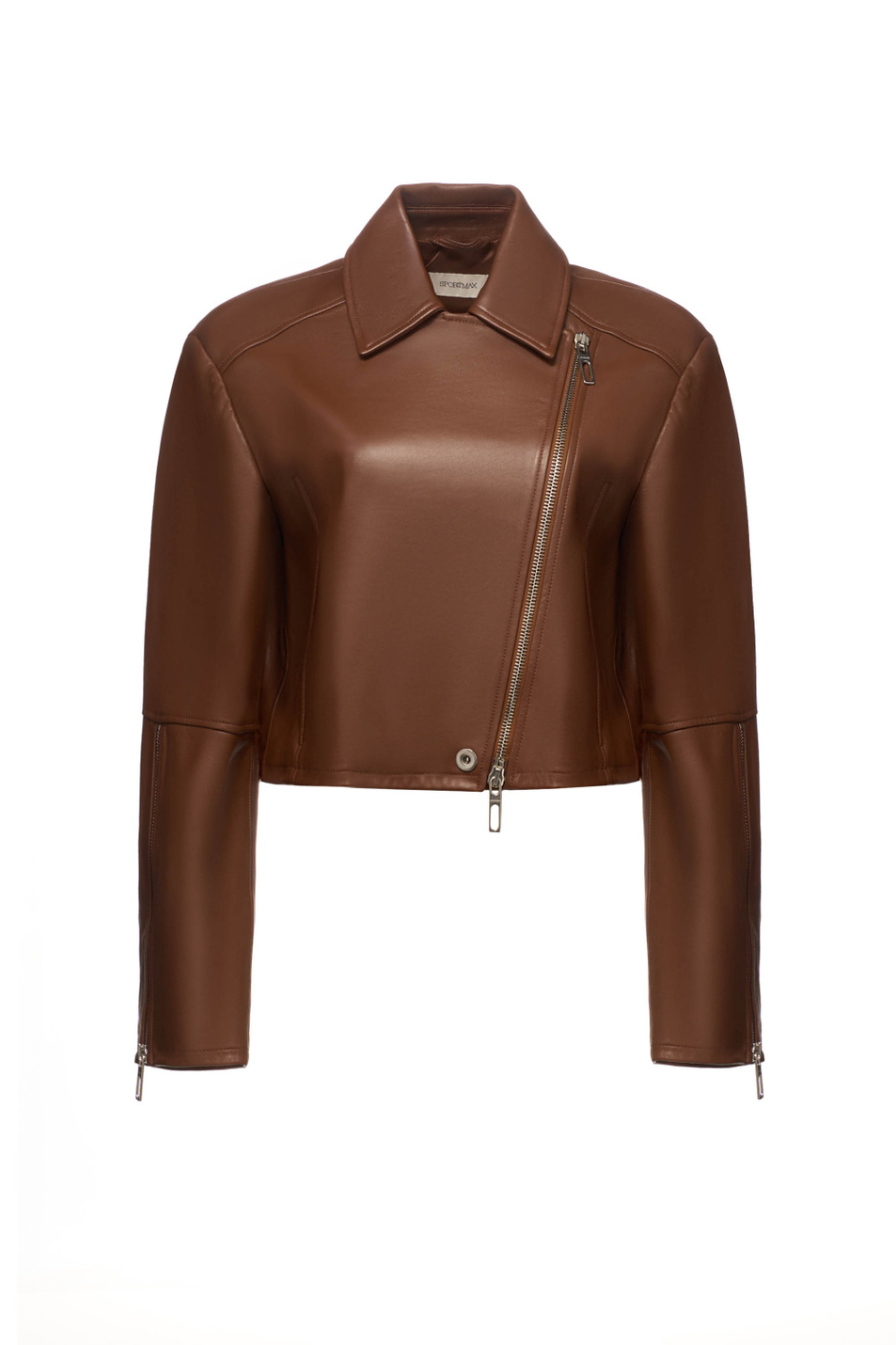 Куртка VICARIO из натуральной кожи|Основной цвет:Коричневый Женский Sportmax Куртка VICARIO из натуральной кожи (цвет ), артикул 2622446021 | Фото 1