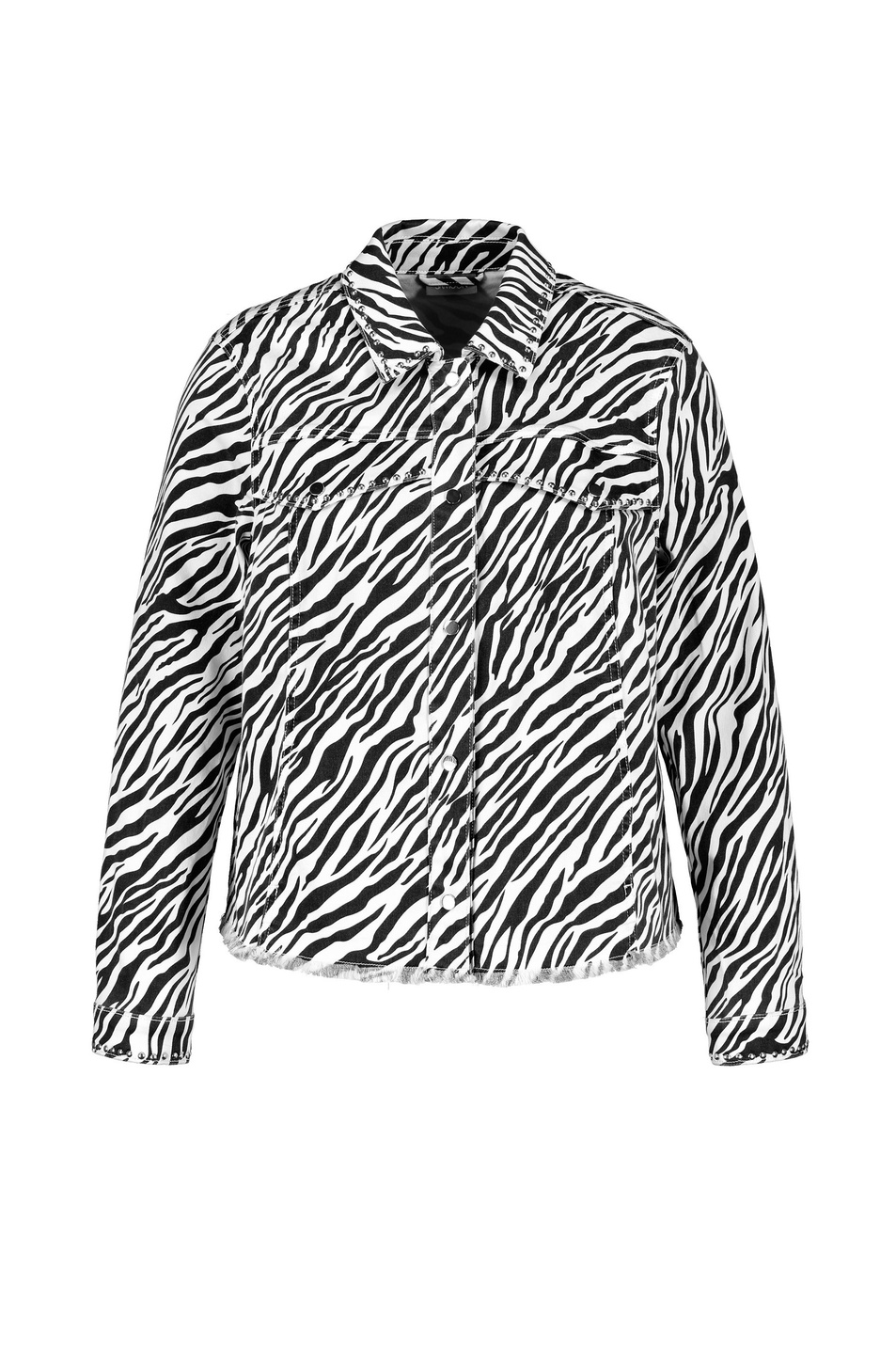 Samoon Джинсовая куртка из органического хлопка с зебровым принтом (цвет ), артикул 630009-21218 | Фото 1