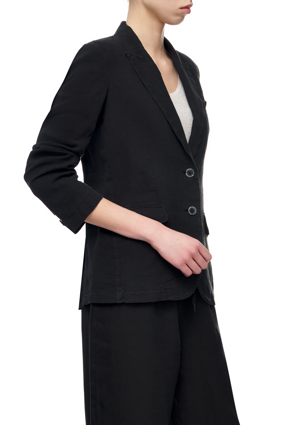 120% Lino Льняной пиджак с рукавами 3/4 (цвет ), артикул V0W8096000F753000 | Фото 5