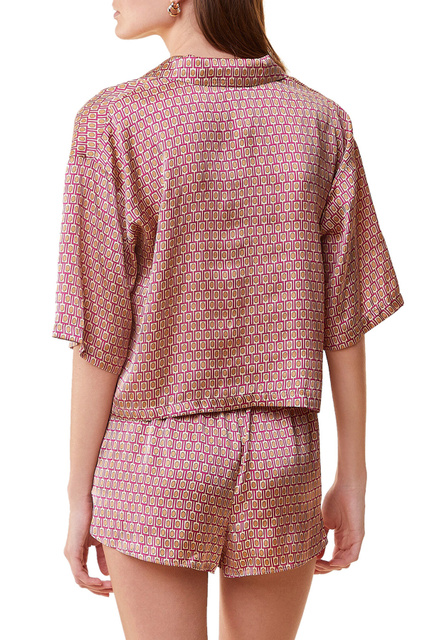 Пижамная рубашка JENNIE с принтом|Основной цвет:Мультиколор|Артикул:6533843 | Фото 2