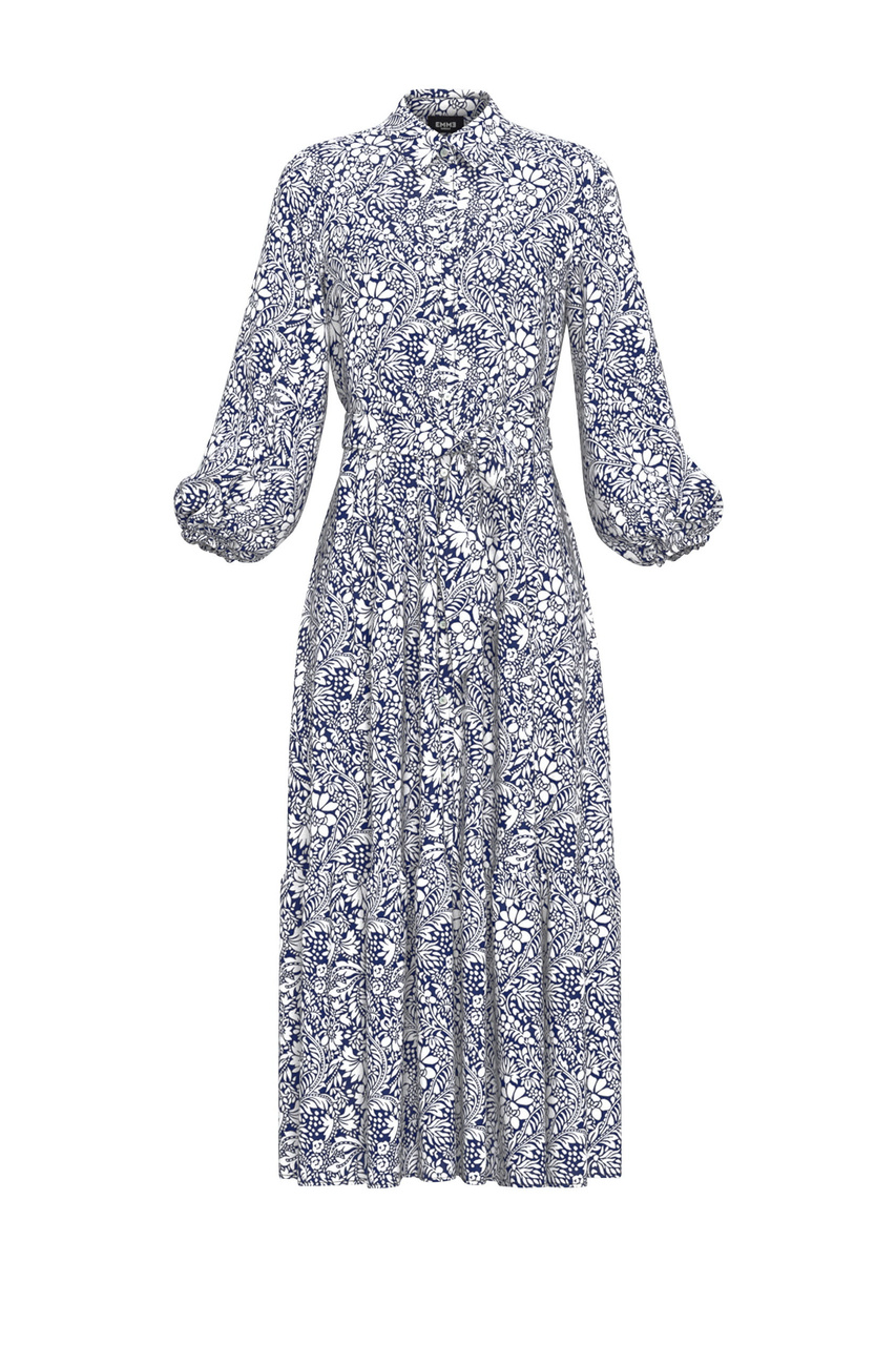 Платье LIMONE с принтом|Основной цвет:Синий|Артикул:2415221161 | Фото 1