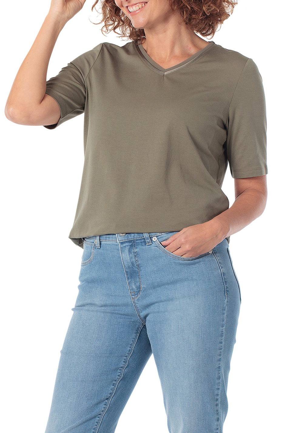 Женский Gerry Weber Футболка однотонная (цвет ), артикул N61262 | Фото 4