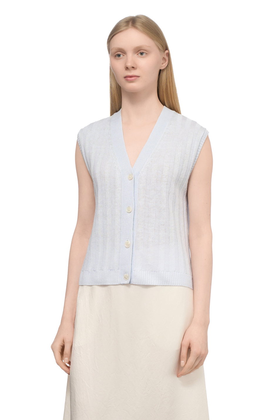 Женский Max Mara Жилет RANGHI изо льна (цвет ), артикул 2616351018 | Фото 4
