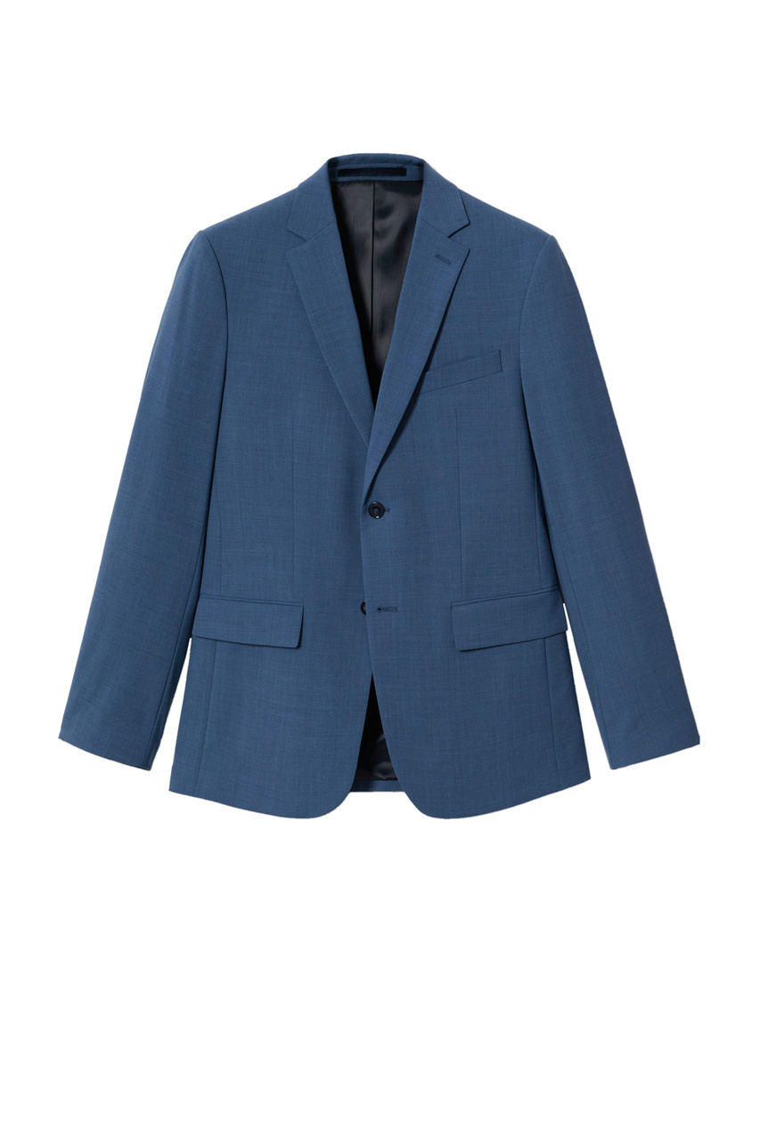 Пиджак приталенного кроя BREDA из смесовой шерсти|Основной цвет:Синий|Артикул:37001256 | Фото 1
