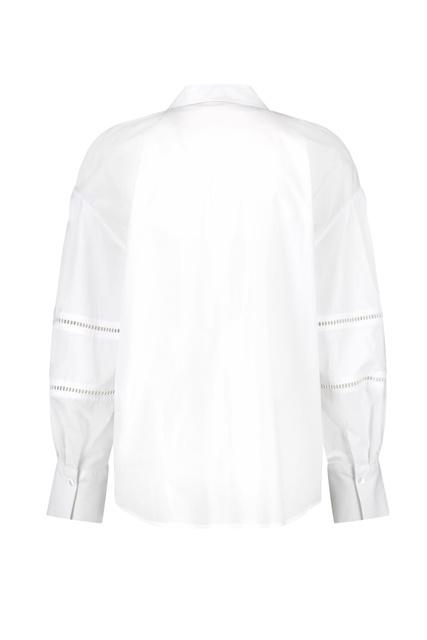 Рубашка с перфорацией на рукавах|Основной цвет:Белый|Артикул:160033-11006 | Фото 2