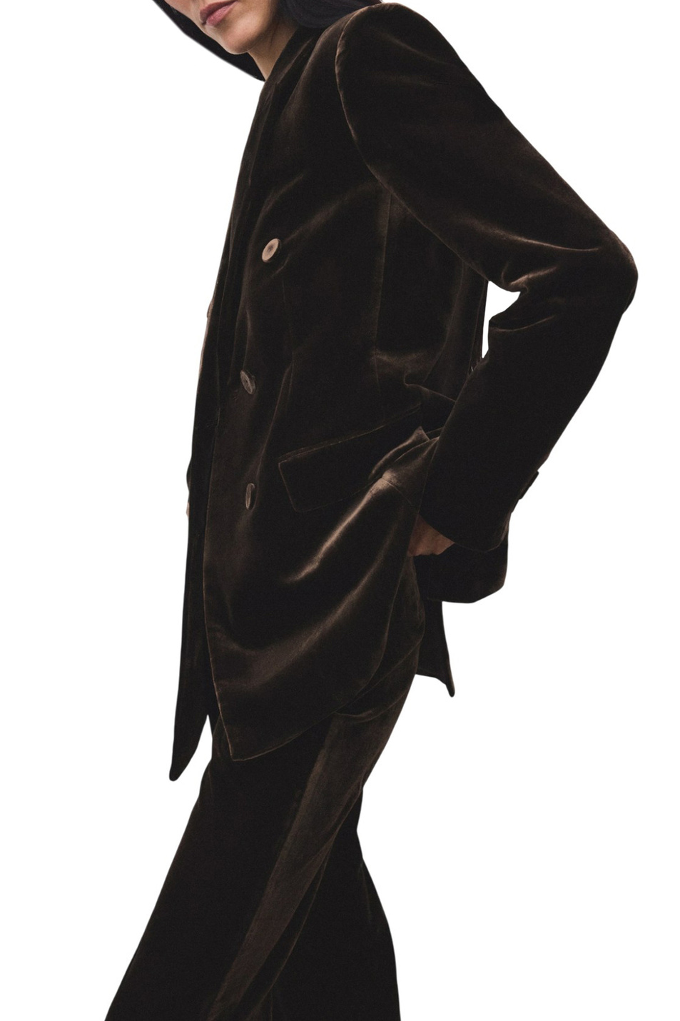 Женский Mango Пиджак PEPPER бархатный (цвет ), артикул 17029407 | Фото 3