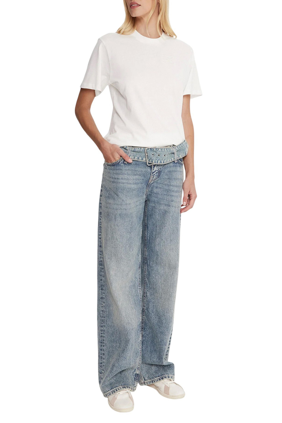 Футболка Vintage с вышивкой|Основной цвет:Белый Женский HUGO Футболка Vintage с вышивкой (цвет ), артикул 50550901 | Фото 2