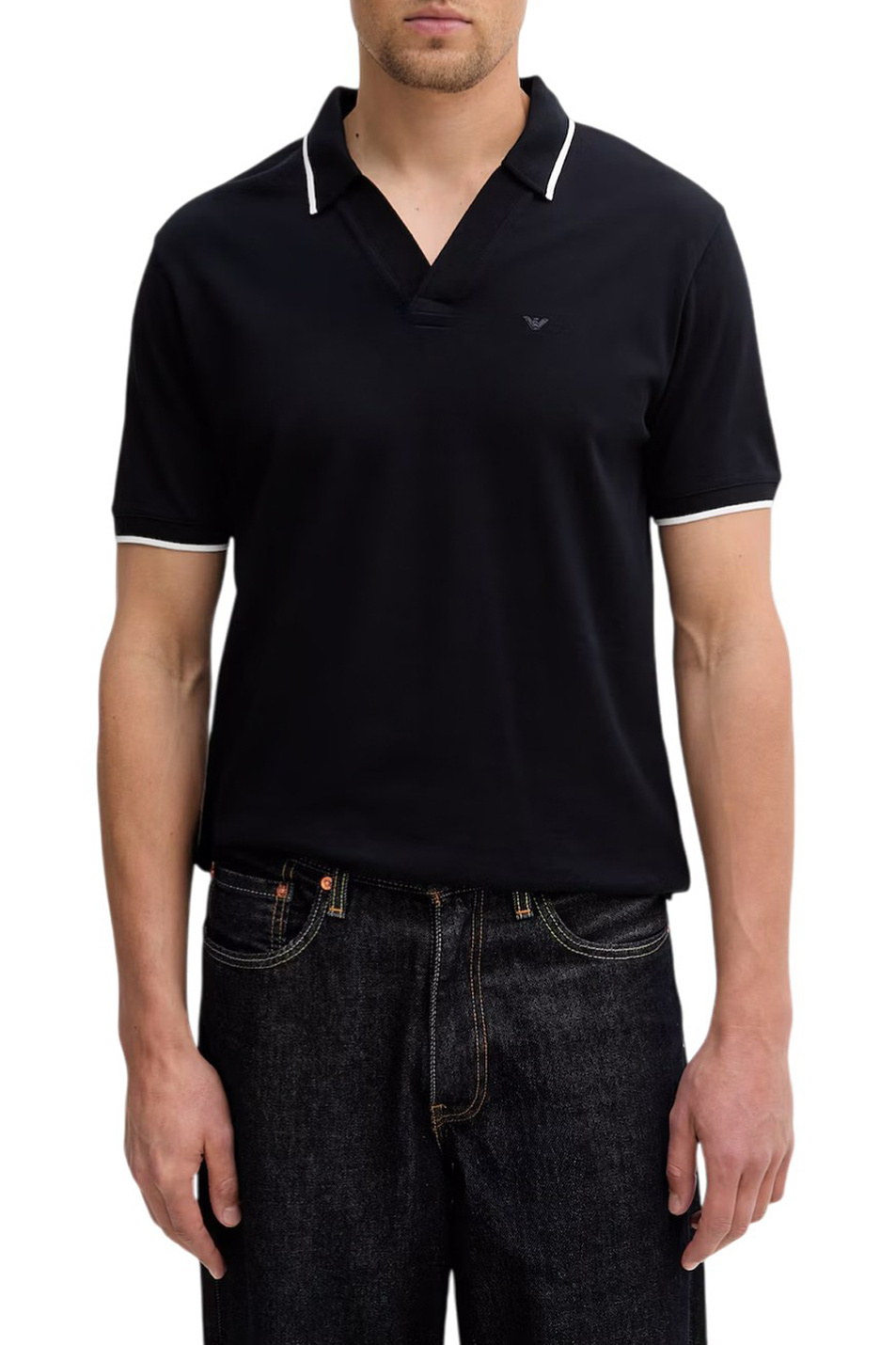 Мужской Emporio Armani Поло из хлопка (цвет ), артикул EM005852-AF12955 | Фото 3