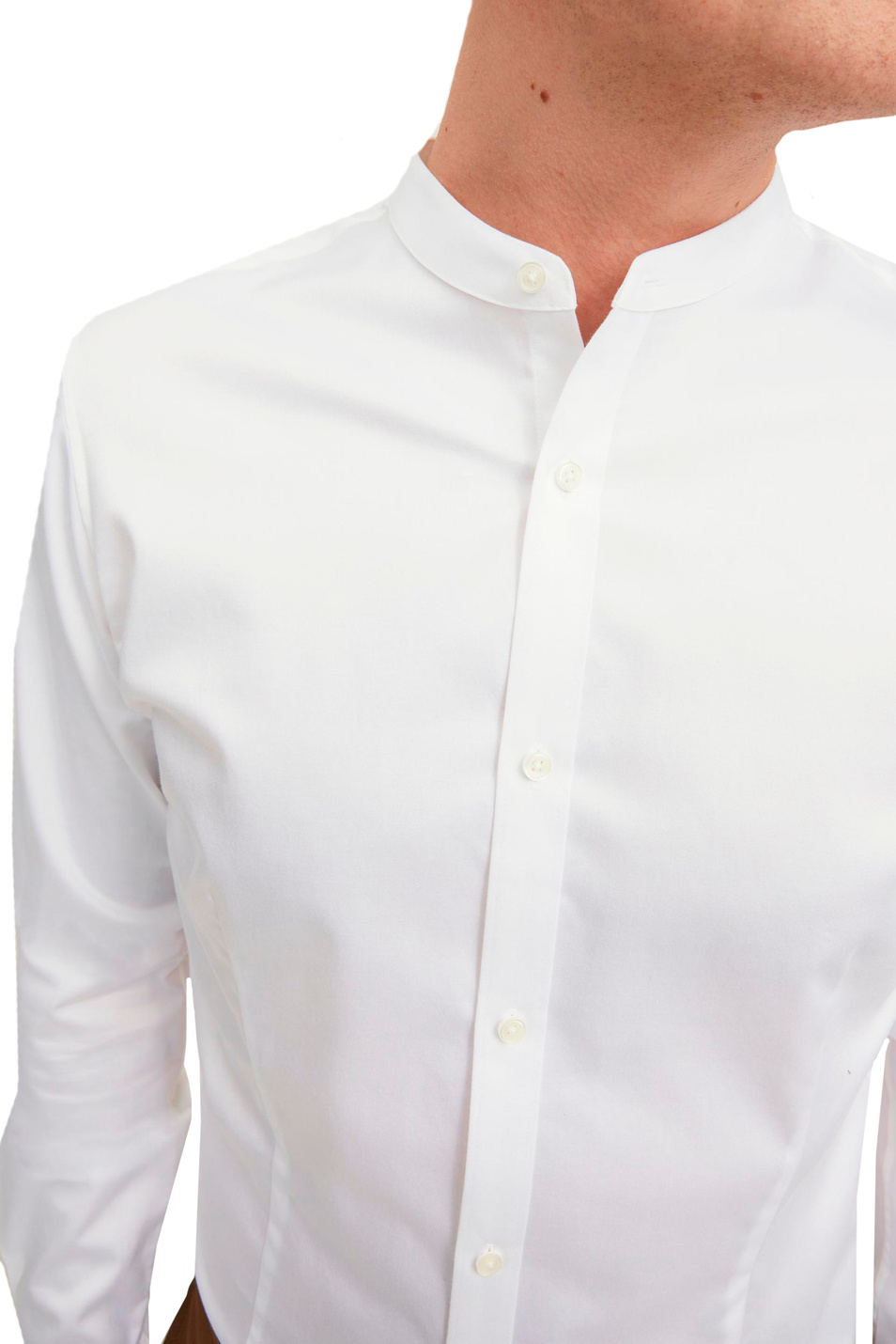 Jack & Jones Приталенная рубашка с воротником мао (цвет ), артикул 12208592 | Фото 5