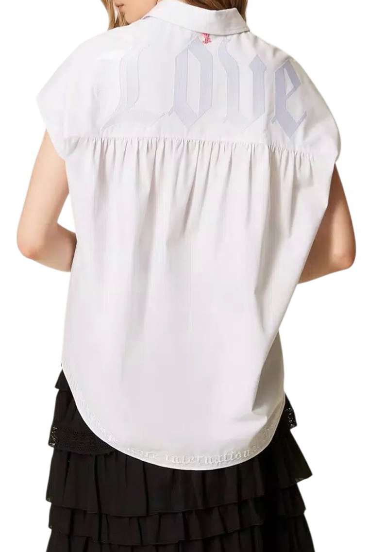 Женский TWINSET Milano Рубашка MYFO с вышивкой (цвет ), артикул 261AQ2032 | Фото 4