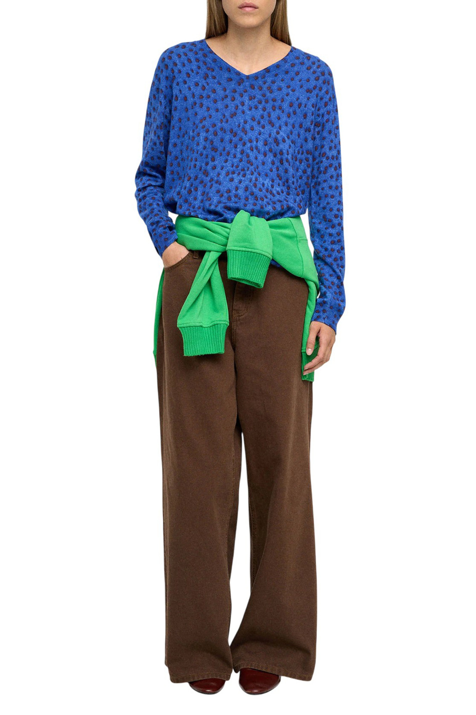 Джемпер с принтом|Основной цвет:Синий Женский Parfois Джемпер с принтом (цвет ), артикул 238083 | Фото 2