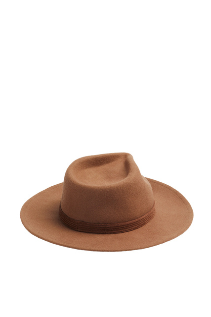 Шляпа из натуральной шерсти|Основной цвет:Коричневый|Артикул:201615 | Фото 2