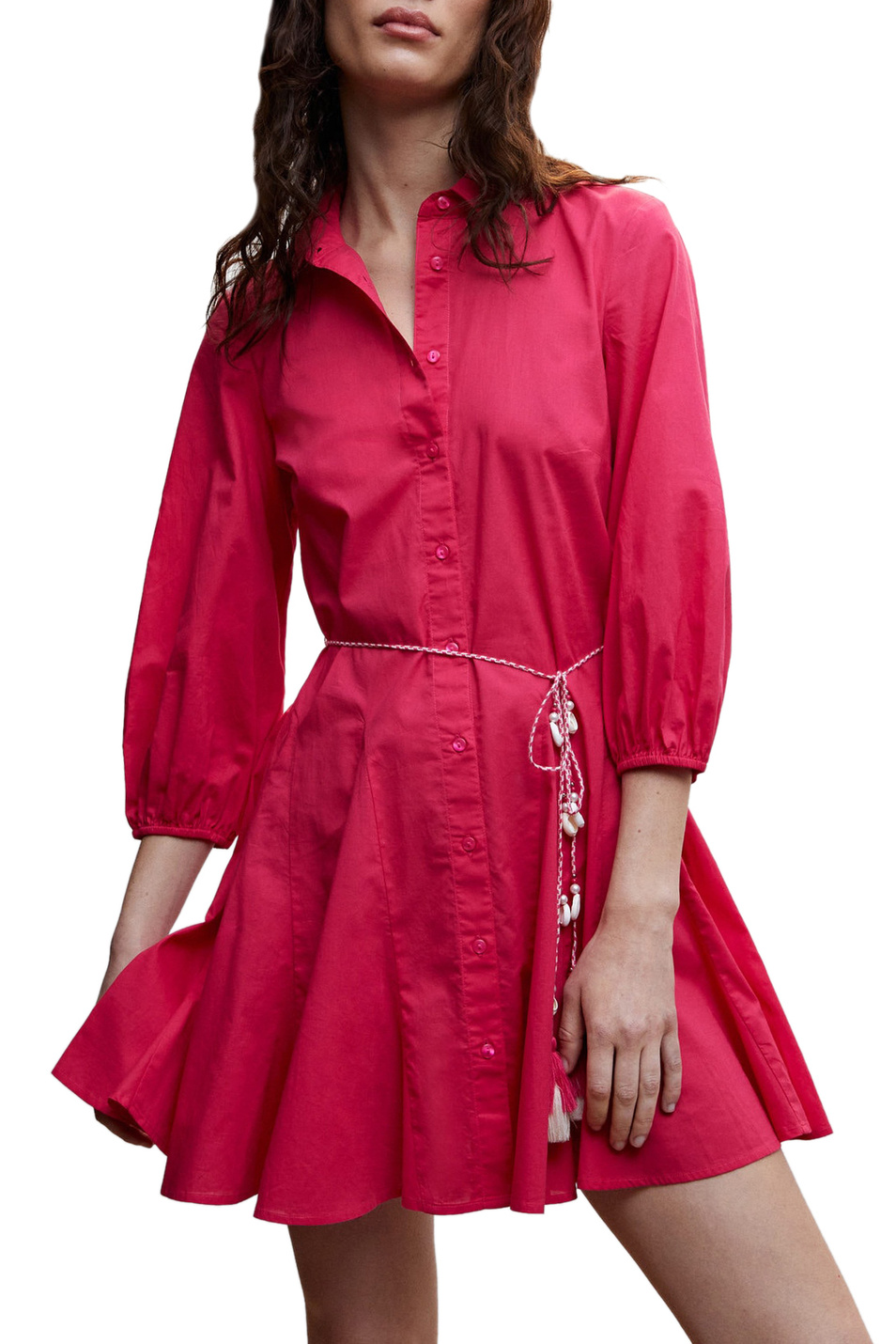 Женский Mango Платье-рубашка CORNELIA из натурального хлопка (цвет ), артикул 47077122 | Фото 3
