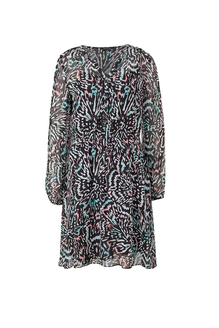 Платье из вискозы с принтом|Основной цвет:Мультиколор|Артикул:2123398 | Фото 1