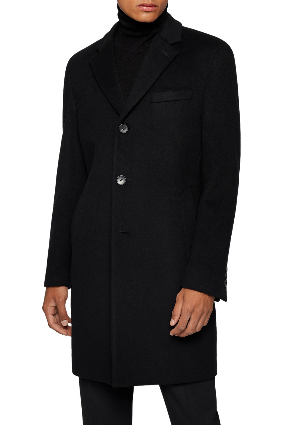 Мужской BOSS Пальто из смесовой шерсти с добавлением кашемира (цвет ), артикул 50459022 | Фото 3