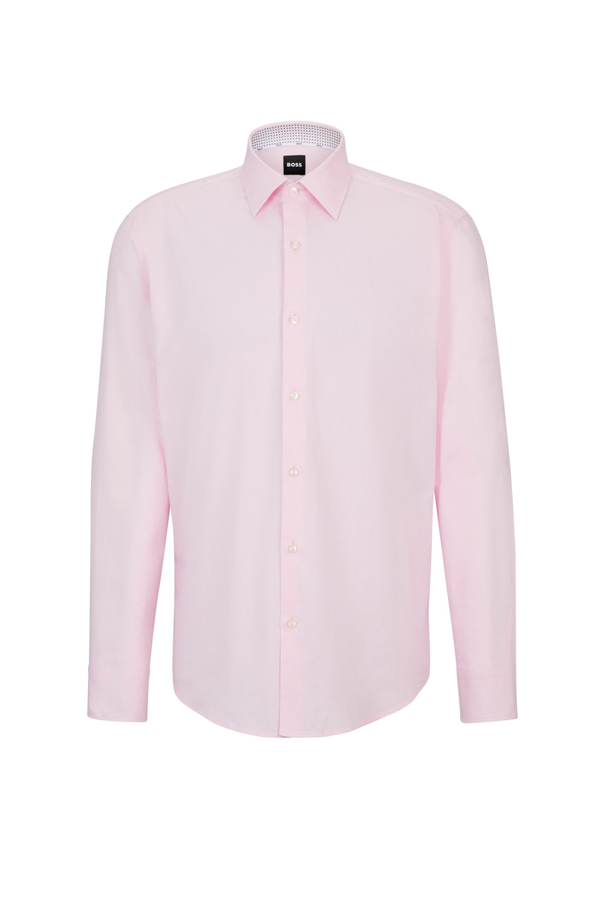 Рубашка из эластичного хлопка|Основной цвет:Розовый|Артикул:50508772 | Фото 1