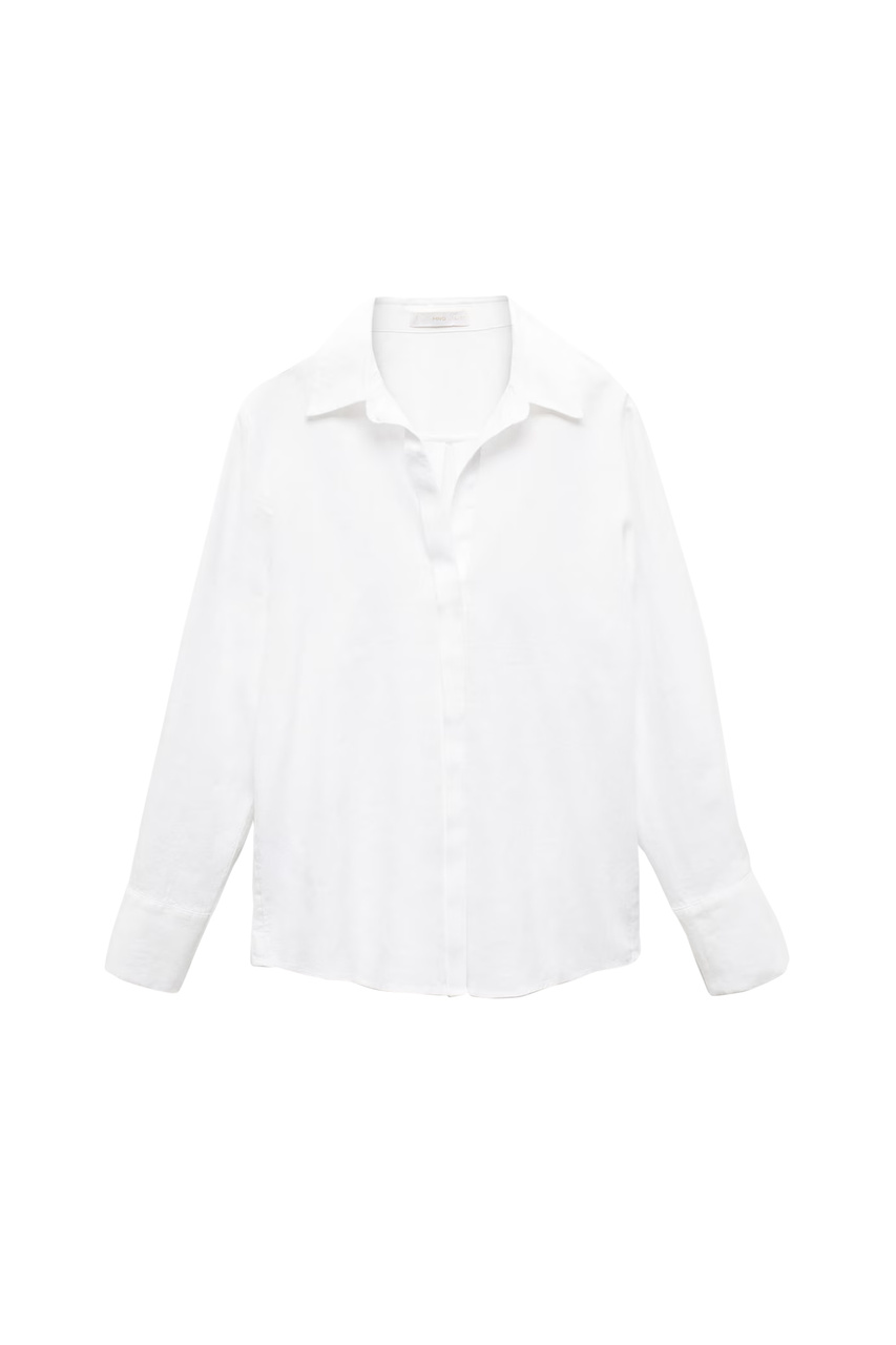 Рубашка SAMARA из чистого льна|Основной цвет:Белый|Артикул:67096314 | Фото 1