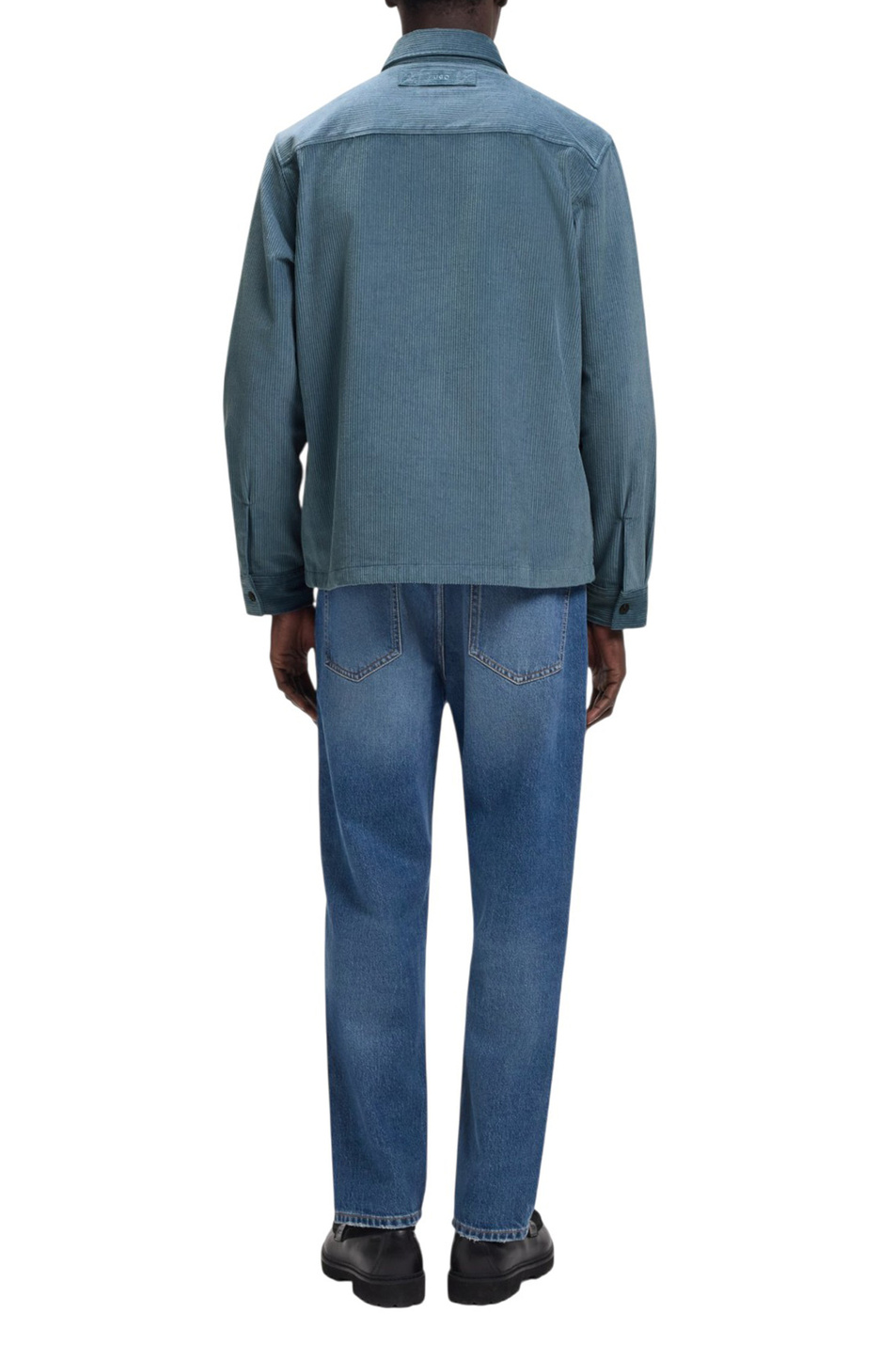 Рубашка Ecord штроксовая|Основной цвет:Синий Мужской HUGO Рубашка Ecord штроксовая (цвет ), артикул 50555777 | Фото 4