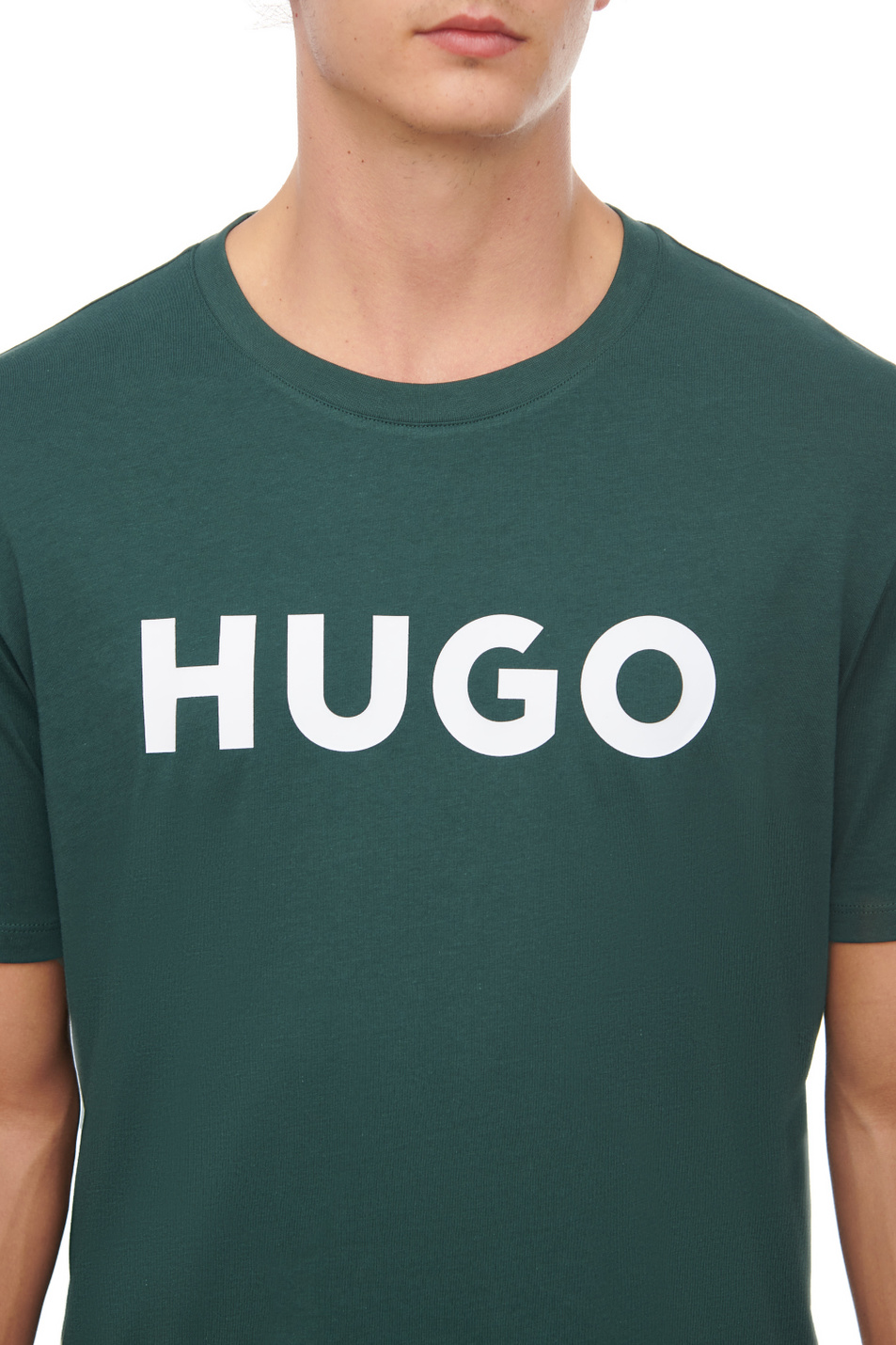 Мужской HUGO Футболка из натурального хлопка с крупным логотипом (цвет ), артикул 50467556 | Фото 5