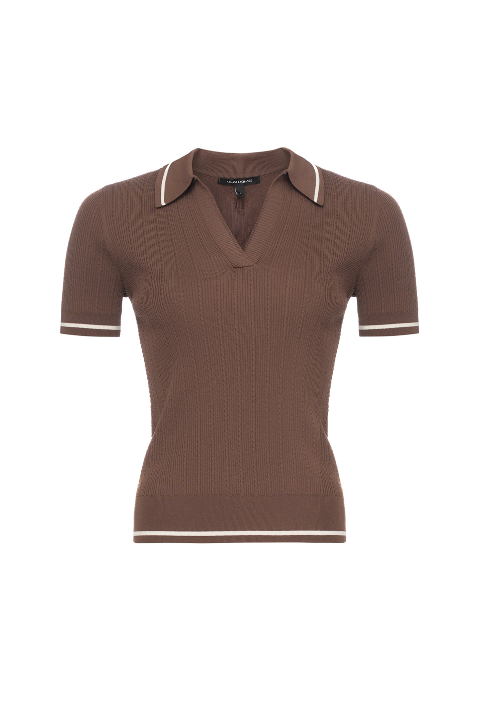 Женский Armani Exchange Поло с контрастными полосками (цвет ), артикул XW001897-AF10352 | Фото 1