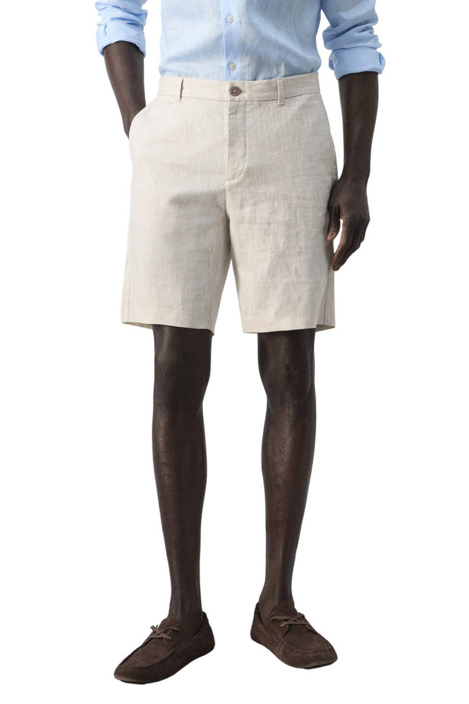 Мужской Mango Man Шорты CARP однотонные (цвет ), артикул 27066709 | Фото 3