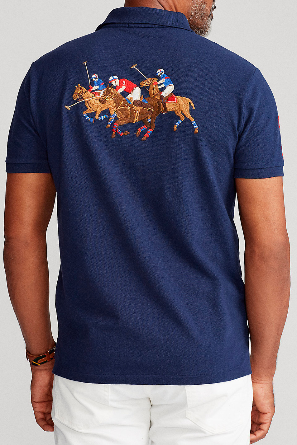 Polo Ralph Lauren Футболка поло с вышитым логотипом Triple Pony (цвет ), артикул 710835036001 | Фото 4