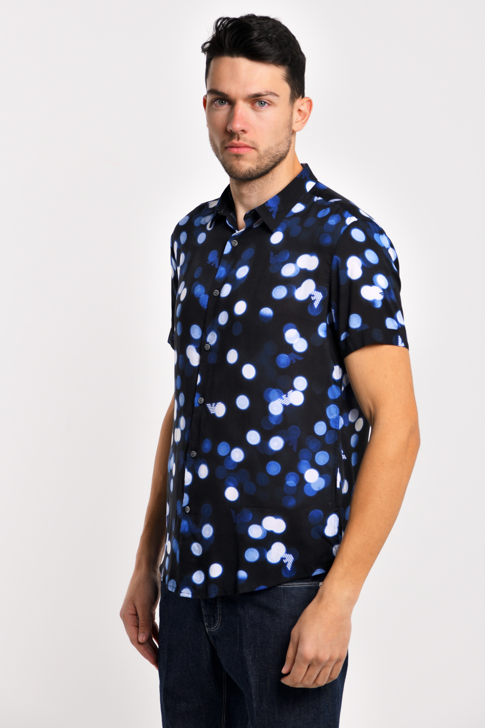 Emporio Armani Рубашка из натуральной вискозы (цвет ), артикул 3H1C91-1NREZ | Фото 1