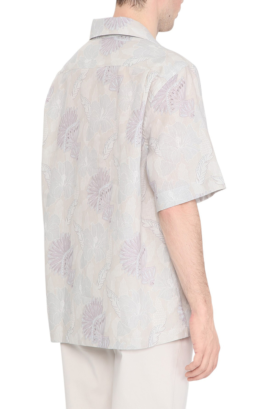 Рубашка из хлопка и льна|Основной цвет:Серый Мужской Eleventy Рубашка из хлопка и льна (цвет ), артикул K75CAMK07-TES0K227 | Фото 5