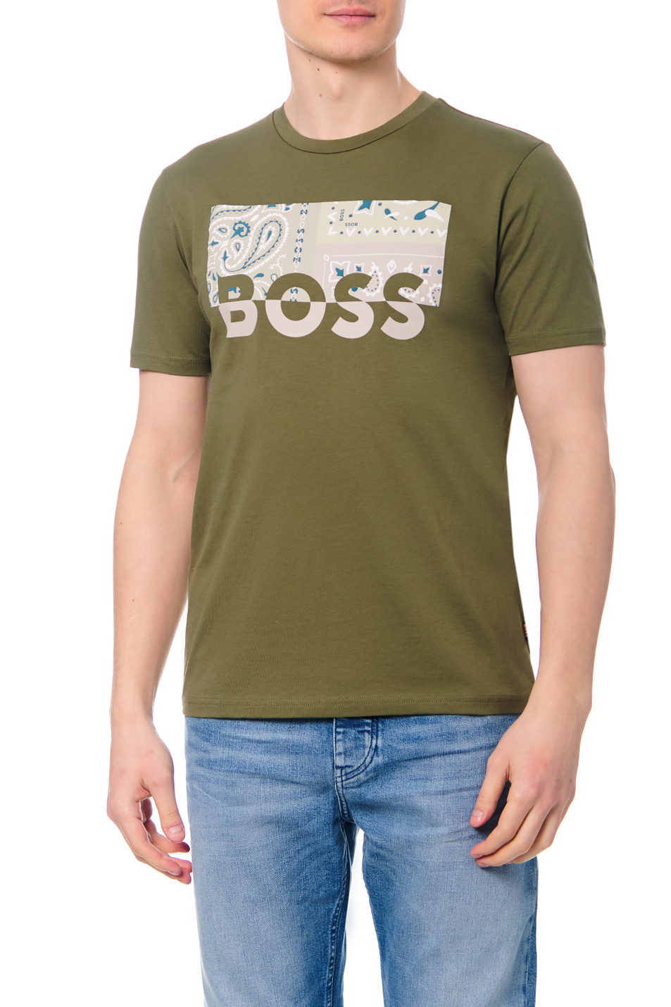 Мужской BOSS Футболка из хлопкового джерси (цвет ), артикул 50469663 | Фото 1