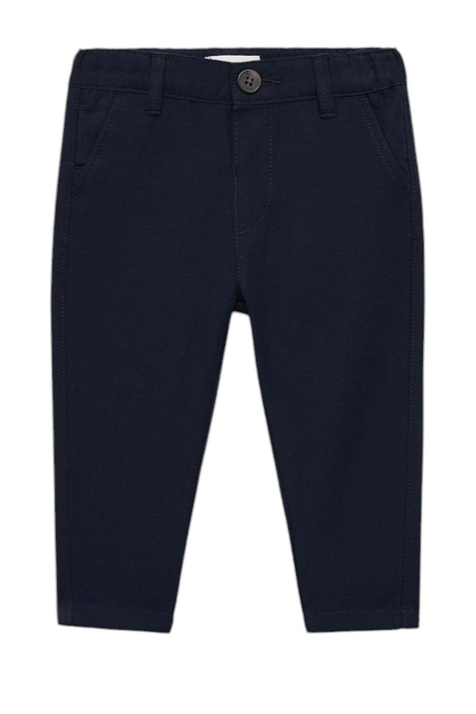Малышам мальчикам Mango Kids Брюки NICOB из хлопка и льна (цвет ), артикул 87024405 | Фото 1