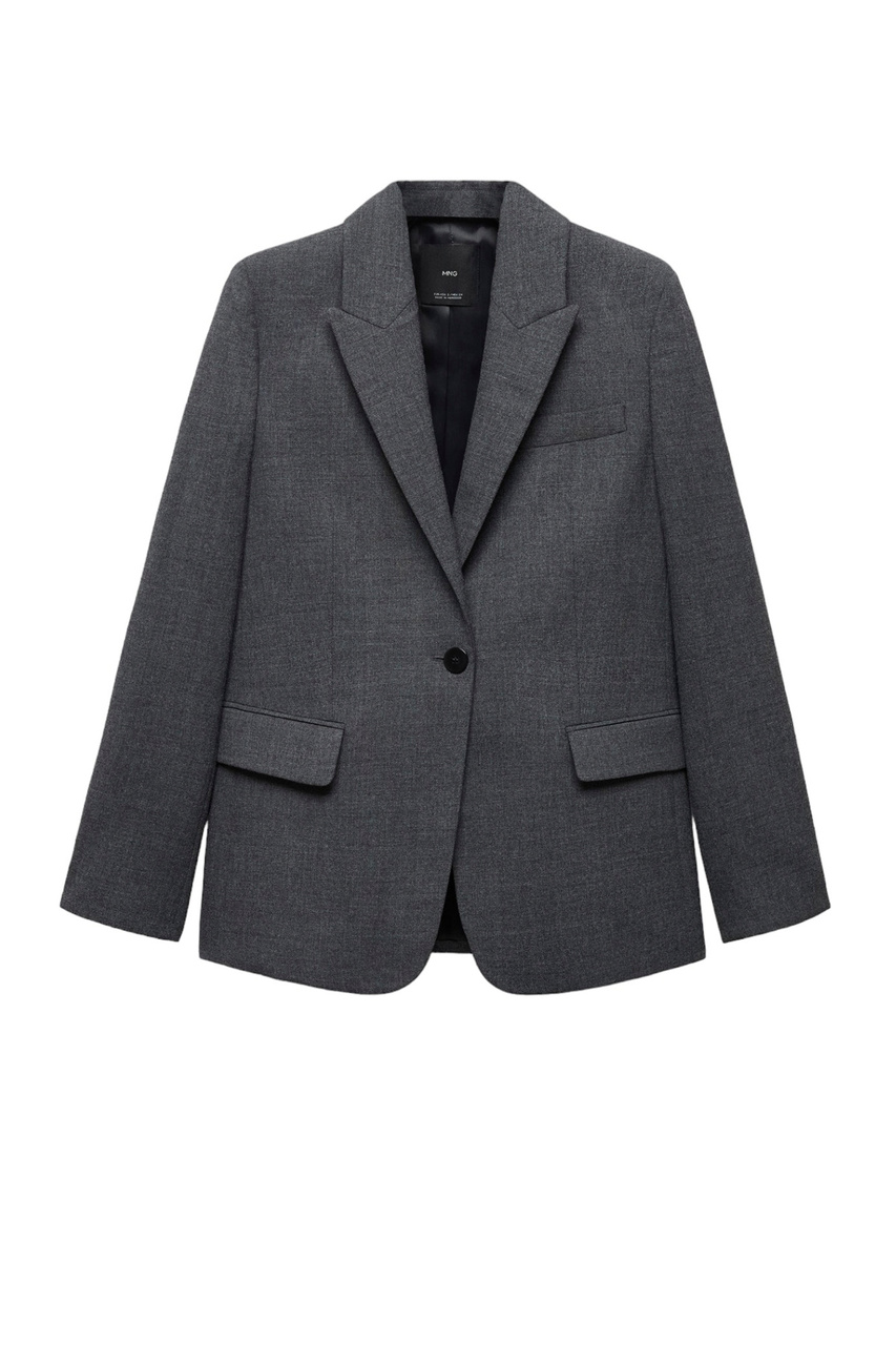 Пиджак удлиненный PARIS из смесовой шерсти|Основной цвет:Серый|Артикул:57066025 | Фото 1