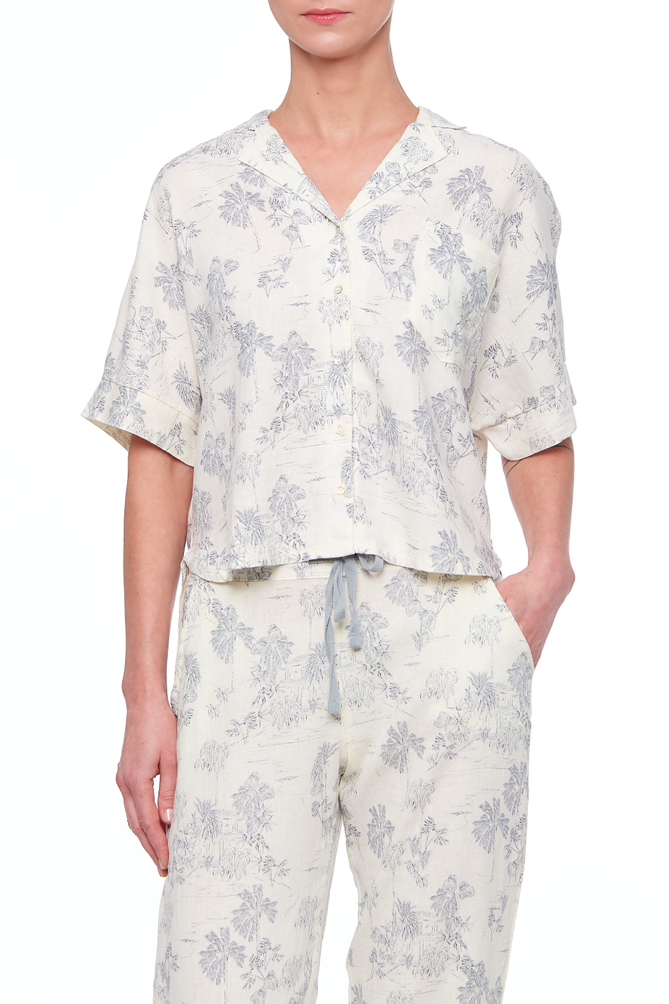 Etam Рубашка  ALLY из смесового льна с добавлением вискозы (цвет ), артикул 6526138 | Фото 1
