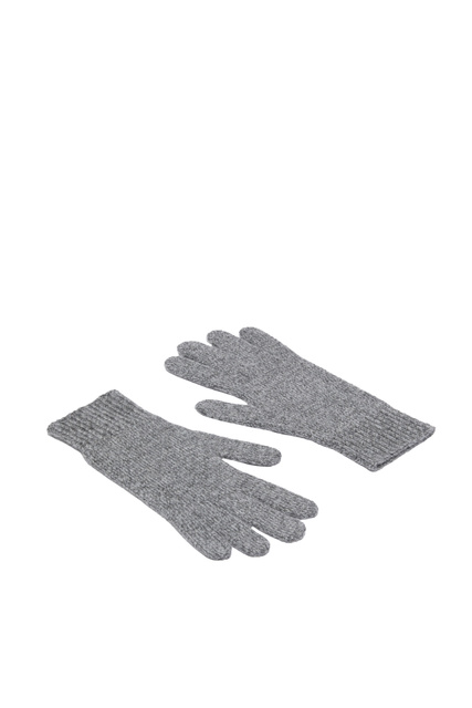 Перчатки LEA из кашемира в рубчик|Основной цвет:Серый|Артикул:55660324 | Фото 2