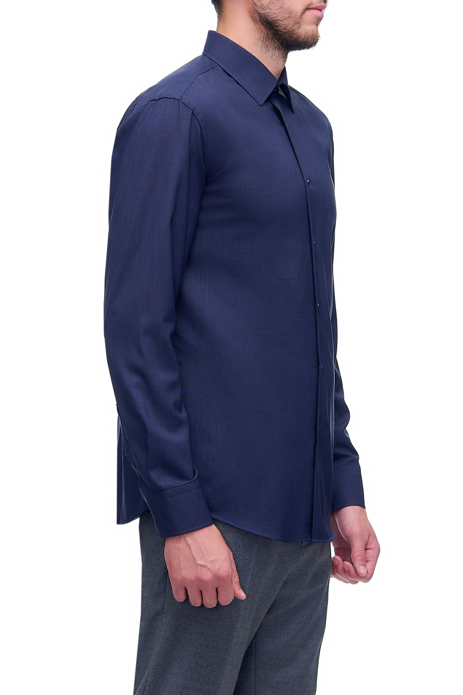 Мужской BOSS Рубашка приталенного кроя из шерсти (цвет ), артикул 50460117 | Фото 3