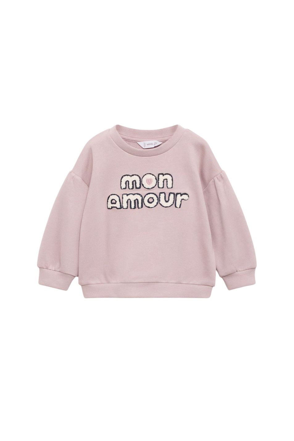 Малышкам девочкам Mango Kids Свитшот AMOUR из хлопка (цвет ), артикул 87063646 | Фото 1